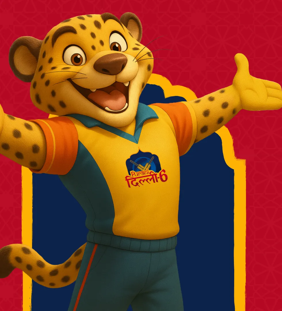 The Purani Dilli 6 leopard mascot
