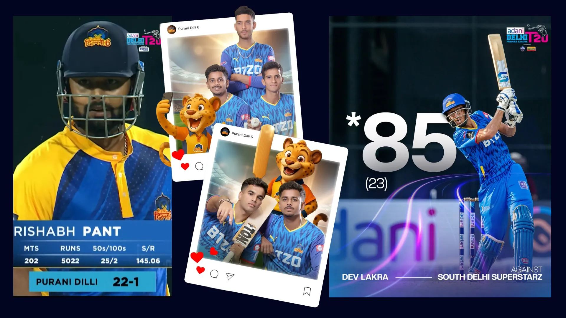 Match-day and player social media templates